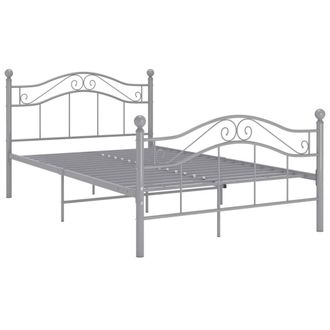 Berkfield Home Bed Frame Grey Metal 120x200 cm | Size: Small Double