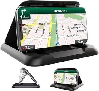 OEM Soporte Giratorio Universal Para Tel&eacute;fono De Coche - Para Salpicadero Con Base Autoadhesiva - Apto Para Todos Los Tel&eacute;fonos
