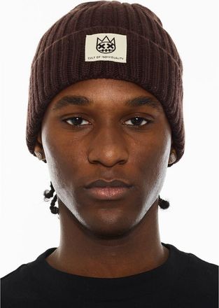 Cult of Individuality Rib Cuff Wool Blend Beanie in Chocolate at Nordstrom