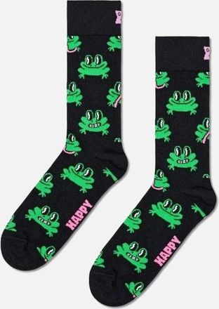 Happy Socks Mens Frog Socks, Black/green - Black/Black - Size: 10/9.5/9/10.5/11/11.5/12/12.5