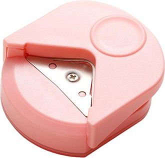 OEM Perforadora De Esquinas - Papel Redondeado - Fabricaci&oacute;n De Tarjetas - Papelera Integrada - Radio De 4 Mm - Rosa