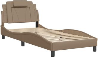 vidaXL Vidaxl - Estructura Cama Sin Colch&oacute;n Cuero Sint&eacute;tico Capuchino 80x200 Cm