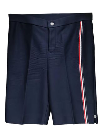 Thom Browne stripe-detail shorts - Blauw