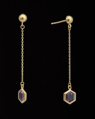 Italian Gold, Inc 14K Italian Gold Amethyst Drop Earrings