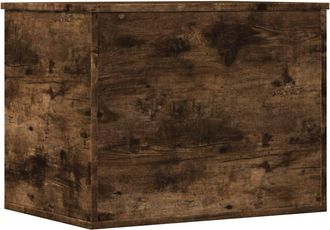 vidaXL Caja De Almacenaje Madera Ingenier&iacute;a Roble Ahumado 60x42x46 Cm Vidaxl