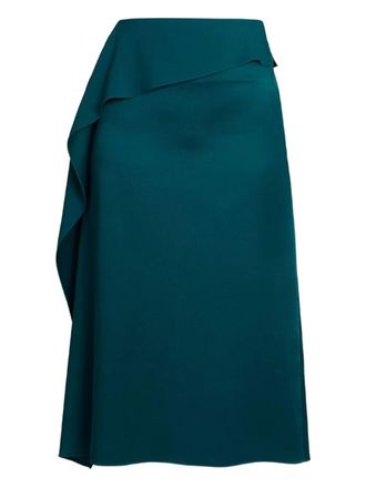 Erdem Midi-rok met ruches - Groen