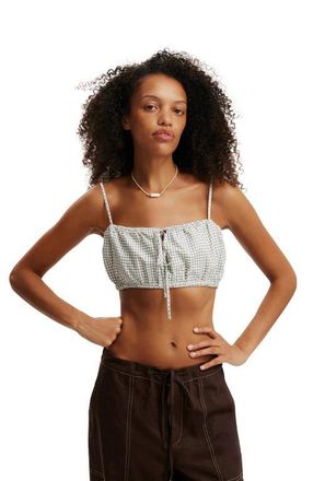 Cotton On Womens Emily Micro Top in Micro Check Seersucker at Nordstrom, Size 10