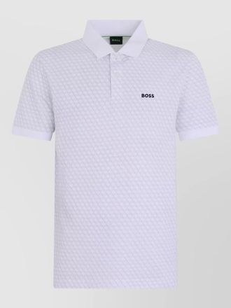 HUGO BOSS patterned cotton polo shirt regular fit