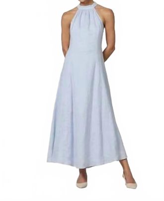 Lusana Piper Maxi Dress In Misty Blue