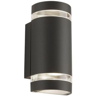 Searchlight Applique Sheffield Alluminio Grigio Policarbonato Trasparente 2 Luci Gu10