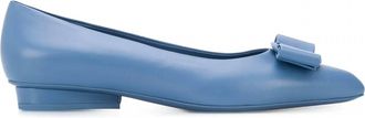 Ferragamo Womens Viva Ballerina Shoes In Blue