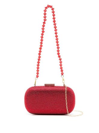 Serpui Clutch Emma con strass - Rosso