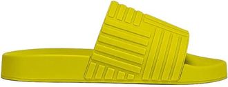 Bottega Veneta Resort Sponge Slide - Heren - Sandalen - Groen - 41 EU - Katoen - Schoenen