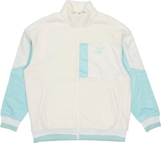 Puma Retro Sherpa Jacket Beige Blue 534678-93
