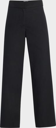 Nili Lotan Nohan Straight-Leg Ankle Cotton Pants