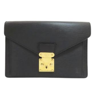 Louis Vuitton Pre-owned Epi Pochette - Heren - Pre-owned - Zwart - Maat: ONE Size Leer