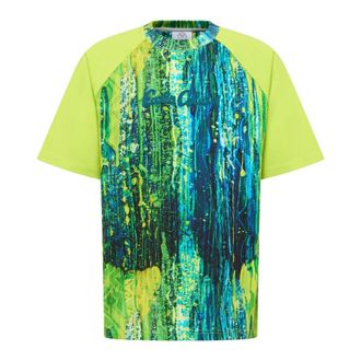 Carlo Colucci AI Drip Knit T-shirt - Heren - T-shirts - Veelkleurig - M - Katoen - Tops