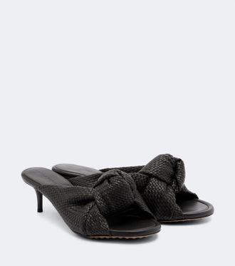 Bottega Veneta Sandalias Cherry de piel Intreccio