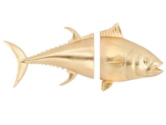 Schubiger M&ouml;bel Figur Thunfisch 2teilig F&uuml;r Die Wand Gold H: 40 cm