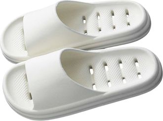 Generic 2026 Shower Shoes for Women and Men Massage Pool Slides Soft Comfortable Slip Slippers (White, 4)