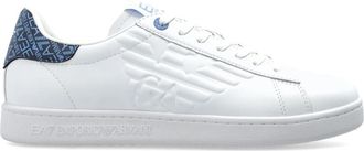 Emporio Armani Classic Leather Sneakers - Heren - Sneakers - Wit - 44 EU - Leer - Schoenen