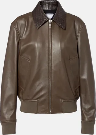 Bottega Veneta Intrecciato leather blouson jacket