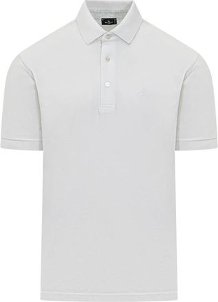 Etro Polo Shirt met Geprinte Details - Heren - Polos - Wit - M - Katoen - Tops