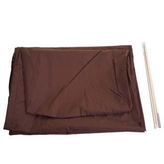 Hhg Non Utilizzato] Copriombrellone Copertura Ombrellone Ad Arco Protettiva Hhg Poliestere Con Cerniera 3,5x3,5m Marrone