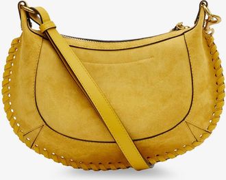 Isabel Marant Womens Oskan Moon Suede Crossbody Bag Yellow Pelle Shoulder