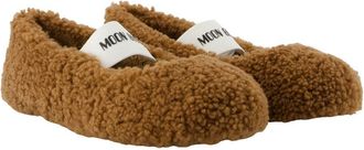 Moon Boot Womens Ballerinas - Moon Boot Leather Brown Cowhide Shoes Flat-Shoes