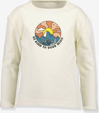 Blue Seven Mädchen Shirt mit grossem Aufdruck BLUE SEVEN wollweiß