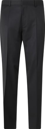 BOSS Black H Genius B1 Serge Front-Darts Wool Formal Pants