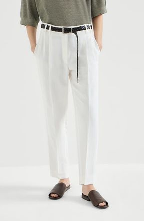 Brunello Cucinelli Slouchy trousers in White at Nordstrom, Size 44 It