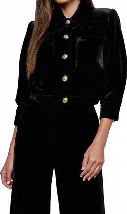 L'agence Jia Velvet Jacket In Black