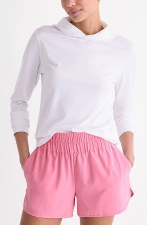 Vineyard Vines Moisture Wicking UPF 50+ Hoodie in White Cap at Nordstrom, Size X-Large