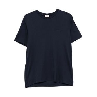 Calvin Klein Camiseta Slim con Insignia en Algod&oacute;n Supima - Tops - Hombre - Azul - XL