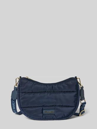 Hey Marly Handtasche mit Steppn&auml;hten und Label-Detail in Dunkelblau, Gr&ouml;&szlig;e 1