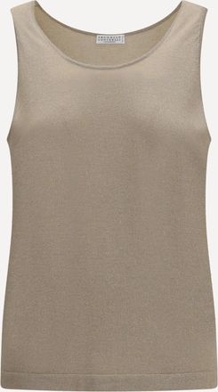 Brunello Cucinelli Canotta in maglia luminosa Woman XL