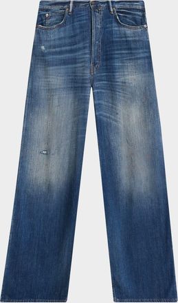 Acne Studios Men & apos;s Distressed Denim Wide-Leg Jeans