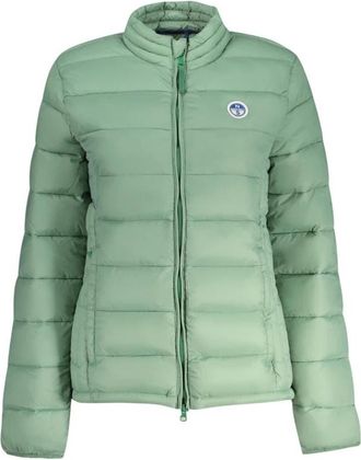 North Sails Groene Polyamide Jas met Logo - Dames - Winterjassen - Groen - S - Jassen