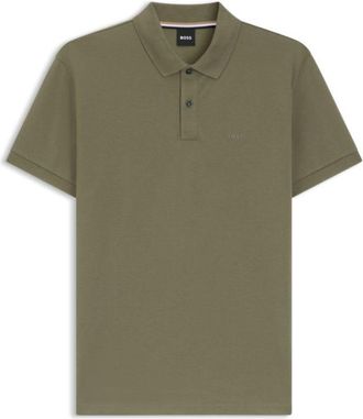 BOSS Pallas polo shirt in cotton piqué with logo details