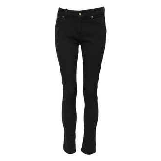 Dolce & Gabbana Skinny Fit Jeans, female, Black, XS, Black Skinny Mid Waist Denim Jeans