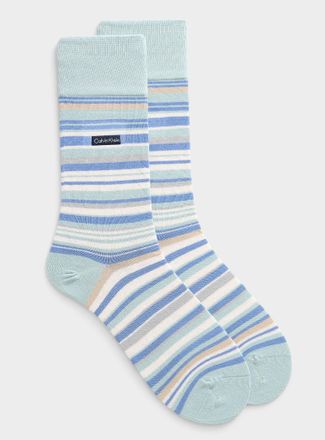 Calvin Klein Mens Soothing striped dress socks