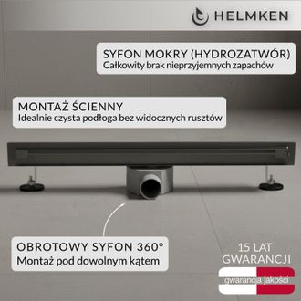 OEM Desag&uuml;e Lineal De Pared Helmken 37501805, 800x41 Mm, Grafito
