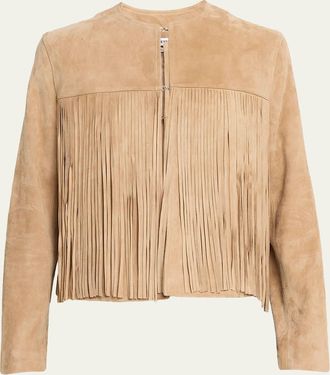 Fleurette Chloe Suede Fringe Jacket