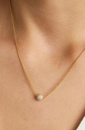 Dean Davidson Giselle Pav&eacute; Pendant Necklace in White Topaz/gold at Nordstrom