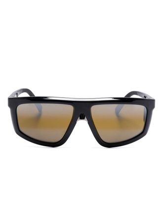 Vuarnet rectangle-frame sunglasses - unisex - Acetate - One Size - Black