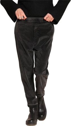 Mason's Broeken, Dames, Zwart, XS, Katoen, Zwarte Corduroy Broek met Relaxte Pasvorm