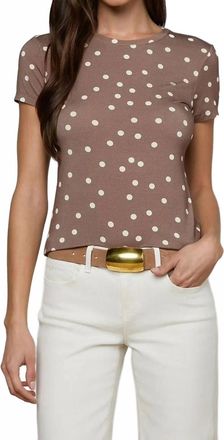 L'agence Ressi Fitted Tee In Cardamom Brown