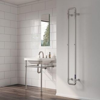 Aquarius DigiTherm Pelmo Dry Electric Radiator with LCD Display 1500 x 200mm in Silver